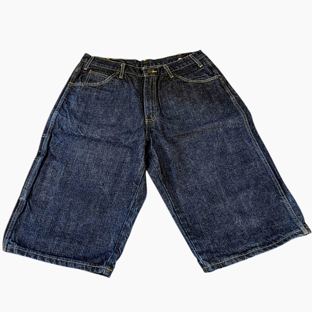 Mens Dickies Dark Blue Denim Cargo Shorts